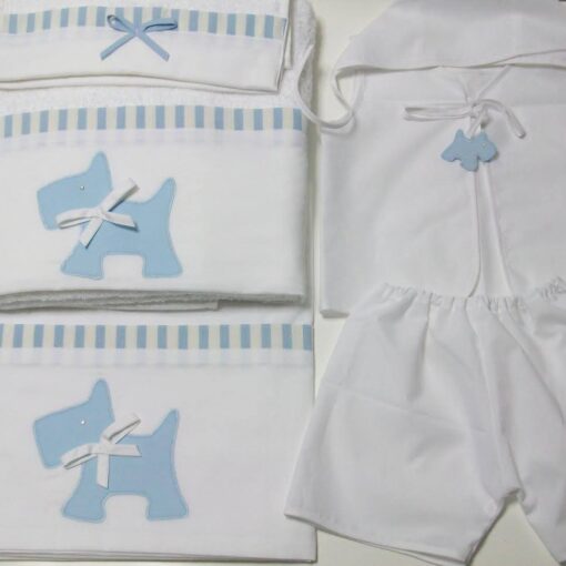 Σετ Χειροποίητα Βαμβακερά λαδόπανα Σκυλάκι