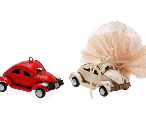 Μπομπονιέρα Ρετρό Μεταλλικό Αυτοκίνητο Σκαραβαίος Δύο Χρώματα