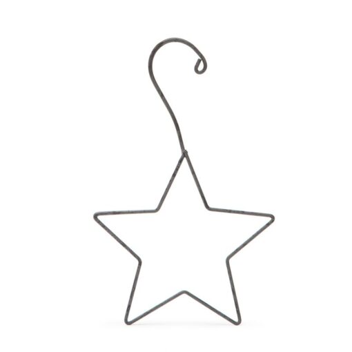 Μπομπονιέρα Βάπτισης Κρεμαστρόυλα αστεράκι Γκρι