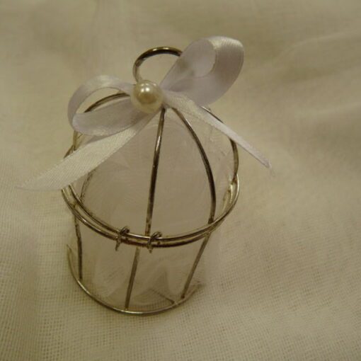 Μπομπονιέρα Γάμου Μεταλλικό κλουβί