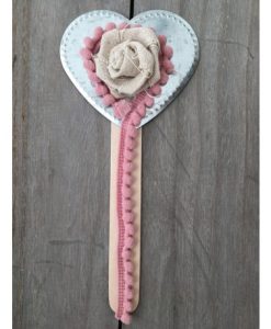 Μπομπονιέρα Stick Καρδιά Με Τριαντάφυλλο