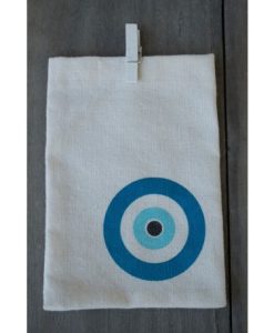 Μπομπονιέρα Πουγκί Με Μάτι Γαλάζιο