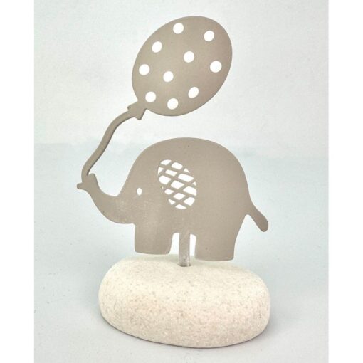 Μπομπονιέρα Βάπτισης Ελέφαντας Σε Βότσαλο