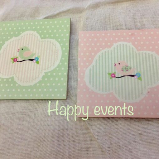 Μπομπονιέρα Βάπτισης Πουλάκι Ξύλινο Καδράκι