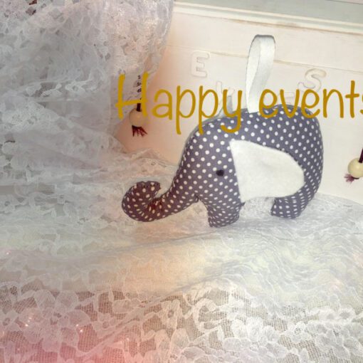 Πάνινο ελεφαντάκι ιδανικό για μπομπονιέρα και δωράκι γενεθλίων