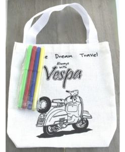 Μπομπονιέρα Τσαντάκι Ζωγραφικής Βέσπα