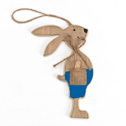 Ξύλινο ζωάκι Λαγός Μπλε 2080-8010-59-ΜΠ