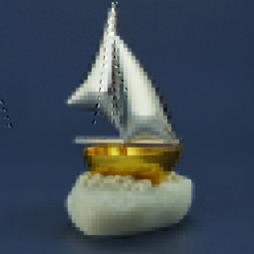 Μπομπονιέρα Καράβι Χρυσό Σε Πέτρα