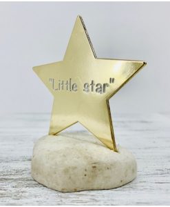 Χρυσό Αστέρι Litle Star Σε Βότσαλο