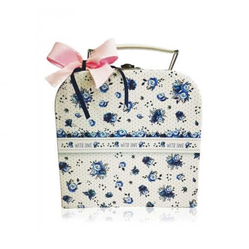 Βαλιτσάκι Μπλε Λουλούδια ST00273