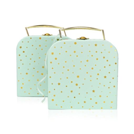 Βαλιτσάκι Βεραμάν Χρυσά Αστεράκια Και Πουά