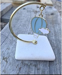 Μπομπονιέρα Βάπτισης Μεταλλικό Αερόστατο σε Πέτρα