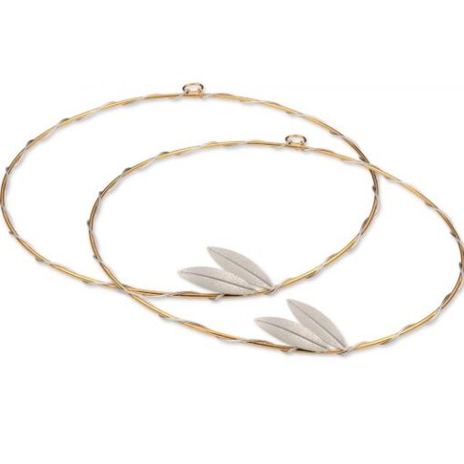 Στέφανα Γάμου Επάργυρα Με Φύλλα Ελιάς