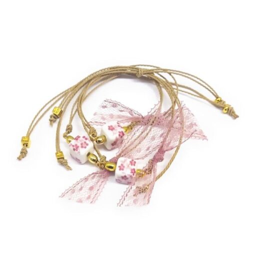 Μαρτυρικό Βάπτισης Βραχιόλι Μπεζ 22142