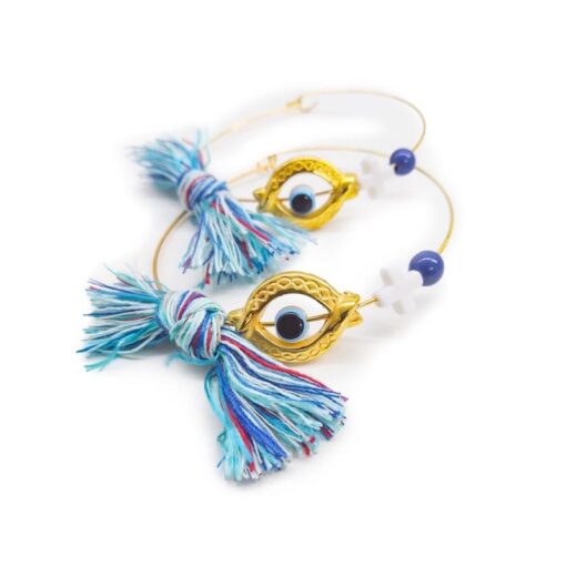 Μαρτυρικό Μεταλλικό Βραχιόλι Με Μάτι Και Χάντρες 22164