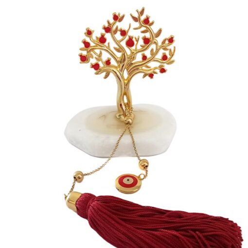 Διακοσμητικό Βότσαλο Με Μικρή Ροδιά Μπορντό