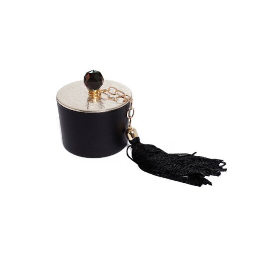 Κηροπήγιο Μαύρο Ματ Μικρό Με Αρωματικό Κερί