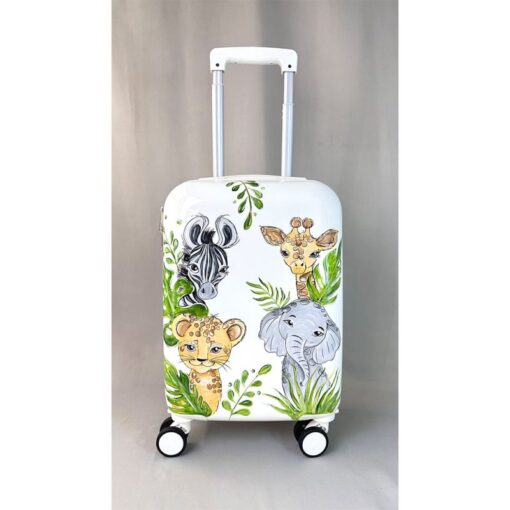 Βαλίτσα Χειροποίητη Ζωγραφική Ζώα Της Ζούγκλας