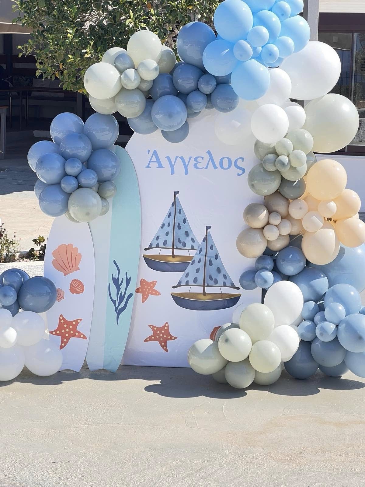 fotobooth στολισμός βάφτισης-καράβι